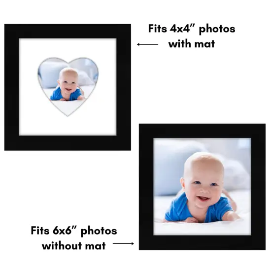 Americanflat Picture Frame with Heart-Shaped Mat - Ideal for Any Room, Living Rooms, Dorm Room {10}