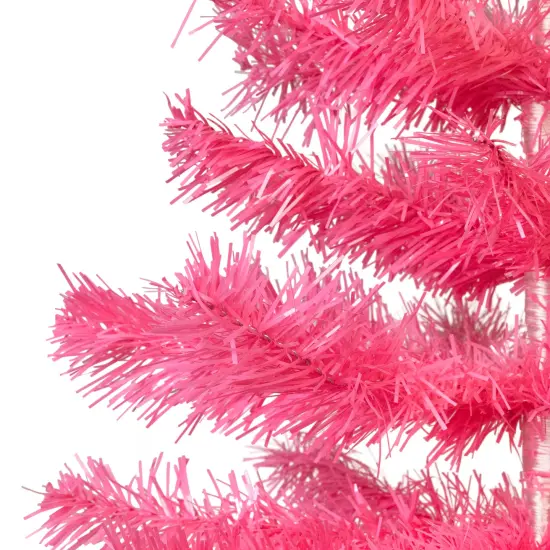 Northlight Artificial Tinsel Christmas Tree - 3' - Pink - Unlit {4}