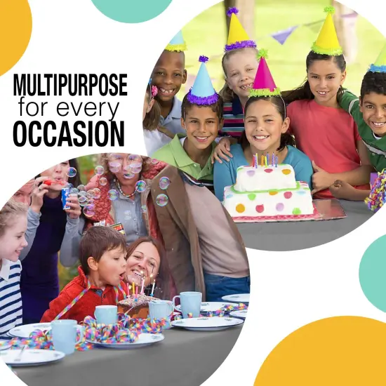  Party Solids 54" x 300' Plastic Table Cover Roll with Slide Cutter &ndash; Cut-to-Size Dispenser Box &ndash; Makes Up to 36 Disposable 8' Rectangle Tablecloths by Exquisite Silver {6}