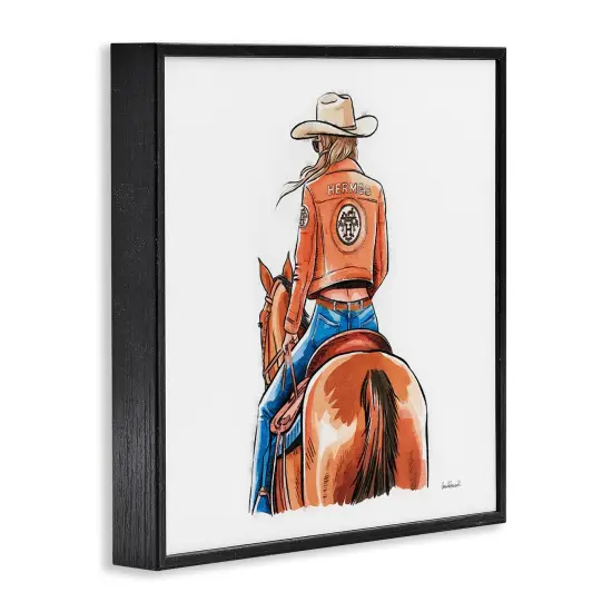 Stupell Industries Fashionable Chic Cowgirl Framed Giclee Wall Art Design by Amanda Greenwood {3}