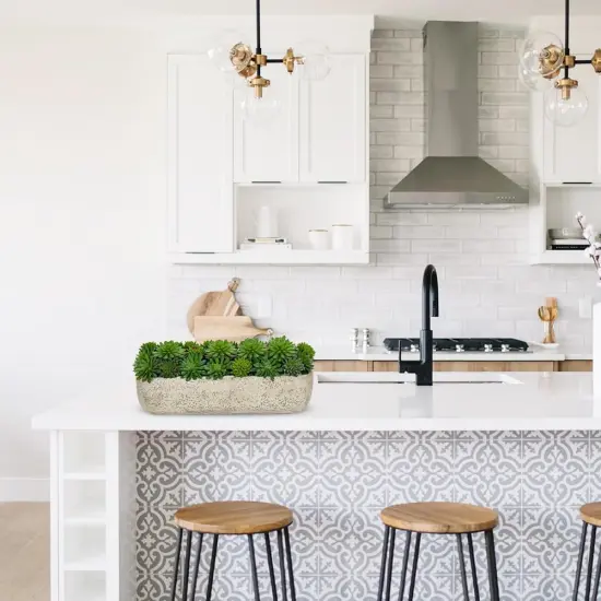 Fake Plants Succulents in Cement Pot Faux Plants Indoor Artificial Succulent Arrangement for Home Office Farmhouse Desk Decoration {3}