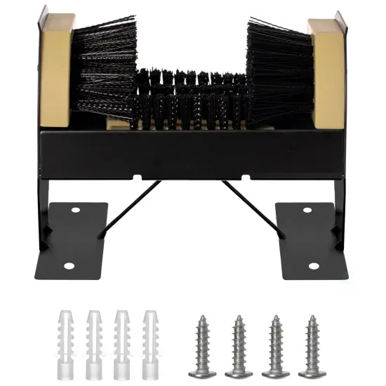 Gardenised Shoe Cleaner and Boot Scraper, Portable or Floor-Mounted Scrubbing Brush for Indoor and Outdoor Use, All Weather Boot Cleaner - Removes Mud, Snow and Sand {7}