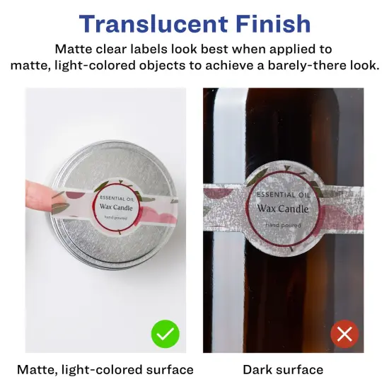 Avery Matte Clear Labels,1-1/2" x 3-1/2" Wraparound {2}