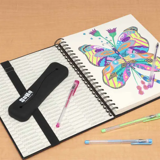 Jerry's Artarama Back to School Graphite Artist Sketch Bundle - Silicone Notebook Pencil Pouch, Raffine 6-Piece Graphite Pencil Set, 11x14" Spiral Bound 75 lb. Sketch Pad & 3-Hole Pencil Sharpener {5}