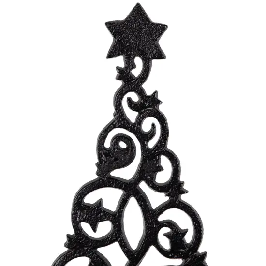 Northlight Starry Trees Metal Christmas Decorations - 18.5" - Black - Set of 2 {6}