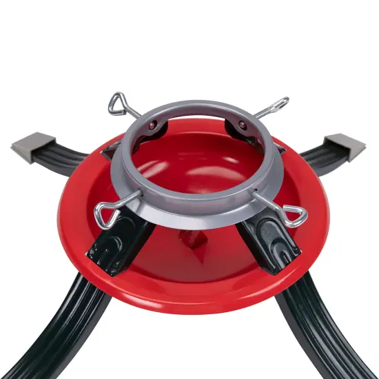 Northlight Metal Tree Stand for Live Christmas Trees - 22" - Red and Green {4}