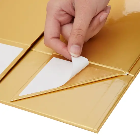 6 Pack Magnetic Gift Boxes with Lids, 9.5 x 7 x 4 Inches for Birthday, Wedding, Groomsman and Bridesmaid Proposal Box (Gold) {5}