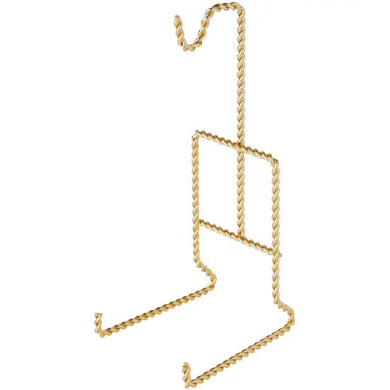 Bard's Twisted Gold-toned Cup and Saucer Stand, 6.5" H x 2.5" W x 3.25" D {1}