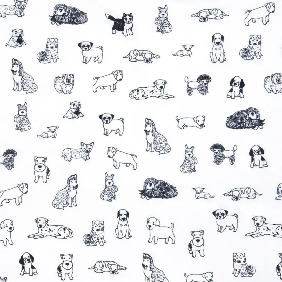 Kids Rule 3-Piece Dog Sketch Bed Sheet Set for Boys & Kids - 1 Twin Flat and 1 Twin Fitted Sheet,Queen Pillowcase, Soft Brushed Microfiber Smooth Durable Polyester Multicolor {4}