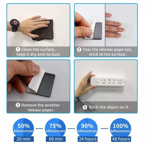 60 Pieces Double Sided Foam Tape Strong Pad Mounting,Black Self-Adhesive Tape Include Square Round and Rectangular {6}