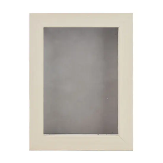 Natural Whitewash Wood Shadow Box Frame with Acrylic Front - Light Brown Suede Backing, 30 Sizes {4}