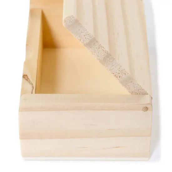 CousinDIY Unfinished Wood Box With Wood Hinge-Small {4}