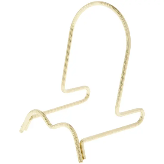 Bard's Brass Metal Plate Stand, Arched Front, 5.5" H x 3.5" W x 4.5" D (For 7.5" - 10.75" Plates) {1}