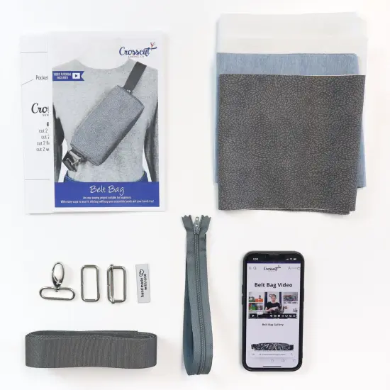 Crosscut Sewing Co.&reg; Belt Bag Sewing Project Kit - Beginner Friendly DIY Sewing Kit Waved {6}