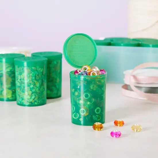 20 Pack Empty Pill Bottles with Pop Top Caps, 30 Dram Medicine Containers, Prescription Vials with Lids (Green) {4}