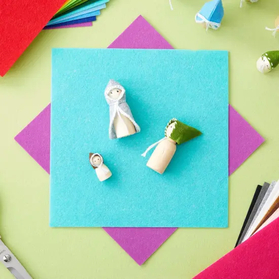 50 Pack Felt Fabric Sheets for Crafts, Sewing, Party Decorations, 8x8" (20x20cm, 25 Rainbow Colors) Multicolor {6}