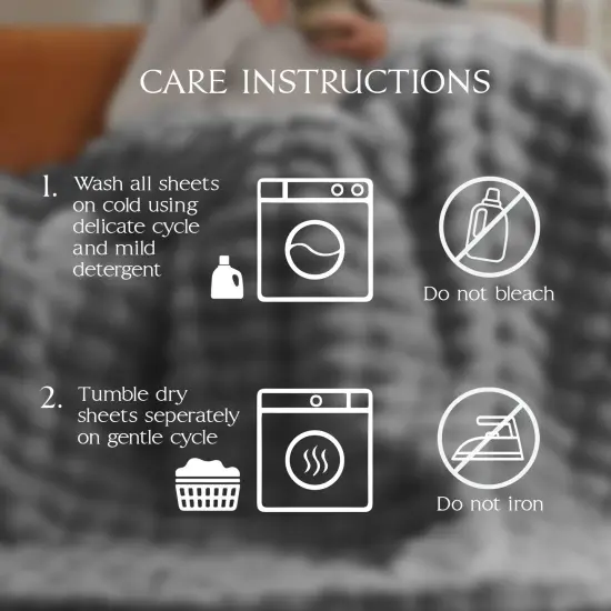 Ultra Fine Faux Fur Throw Blanket Lunar Rock 50X70 Inches {6}