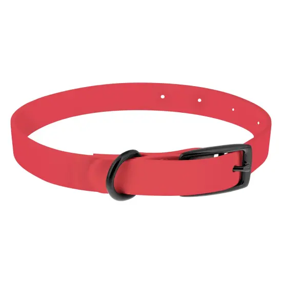 MiMu Medium Silicone Dog Collar - Pink 19.5in Stylish Dog Collar with Prong Buckle {1}