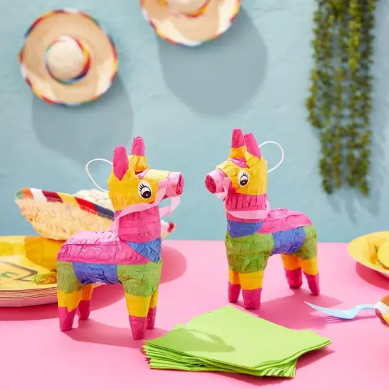 Mini Donkey Pinata - 3 Pack Small Mexican Pinatas for Cinco de Mayo, Mexican Fiestas, Birthday Parties (4 x 7.5 x 2 In) {2}