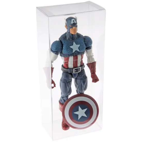 Plymor Clear Folding Action Figure Storage / Display Protector Box, 3" W x 2" D x 7" H, fits 6" Figures {7}