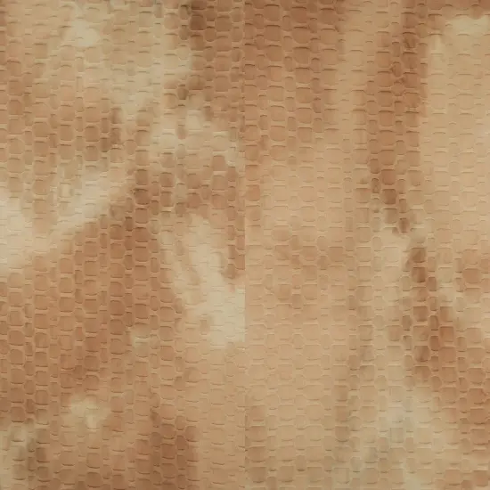 1 Yard Honeycomb Knit Jacquard Real Tie Dye Fabric Stretch Polyester Spandex 58/60 Inches Wide Rust {5}