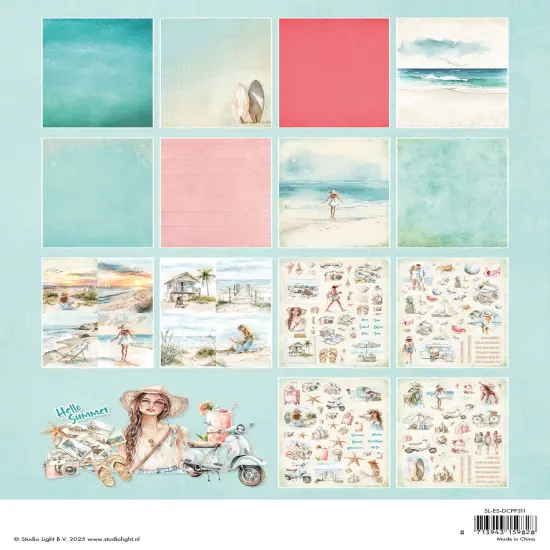 Studio Light Essentials Die-Cut Paper Pad 8.25"X11.5" 28/Pkg-Summer Celebration {3}