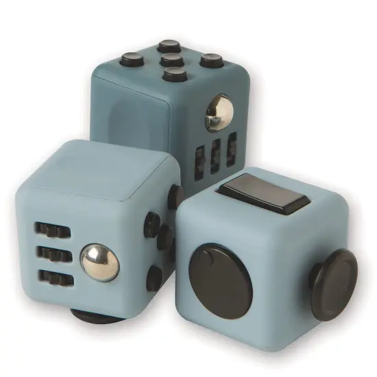 Fidget Cubes, Three Unique Plastic 1-1/4" Cubes to Improve Focus and Calm Anxiety (Pack of 3) {1}