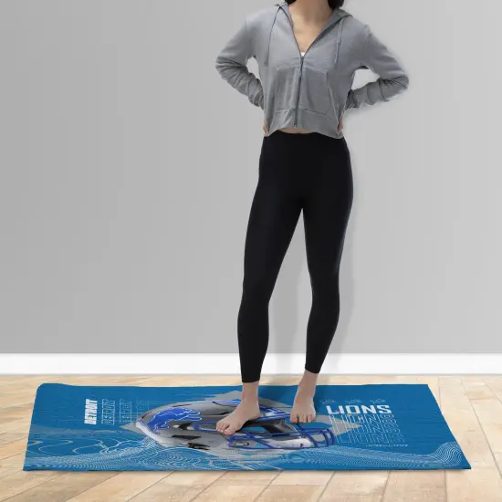 Detroit Lions NFL Wavelength Washable Rug 20X32 Inches {2}