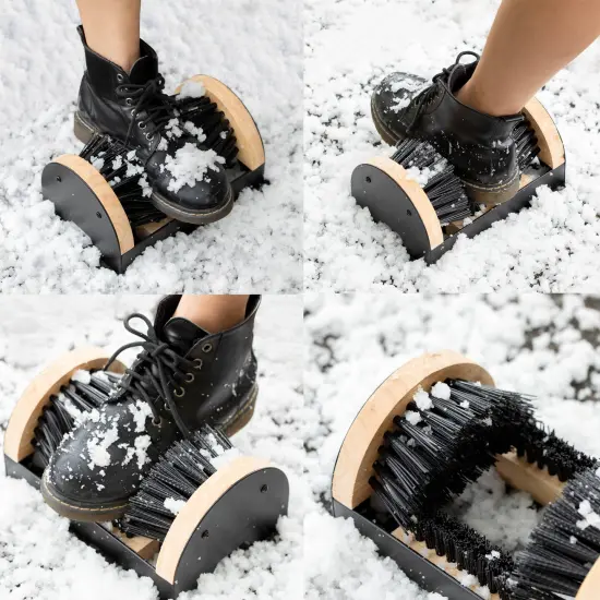 Gardenised Shoe Cleaner and Boot Scraper, Portable or Floor-Mounted Scrubbing Brush for Indoor and Outdoor Use, All Weather Boot Cleaner - Removes Mud, Snow and Sand {10}