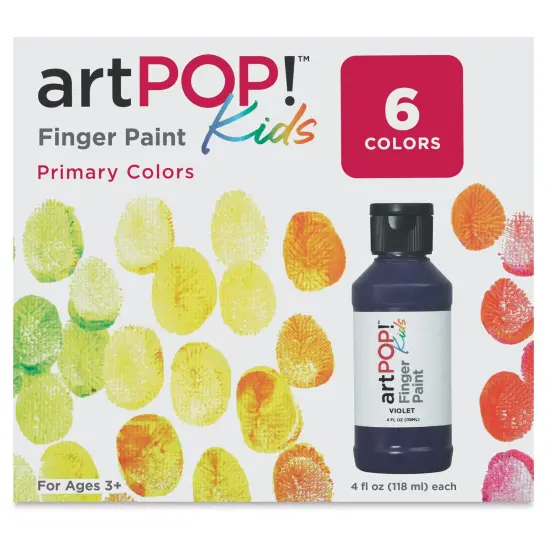 artPOP! Kids Finger Paint, Set of 6 Colors, 4 fl oz, Nontoxic Finger Paint, Washable, Art Supplies for Preschoolers {2}