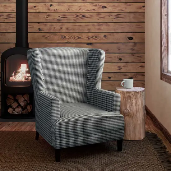 Check Navy - Blue Check & Houndstooth,Small Scale Upholstery Fabric 54 Inches" {2}