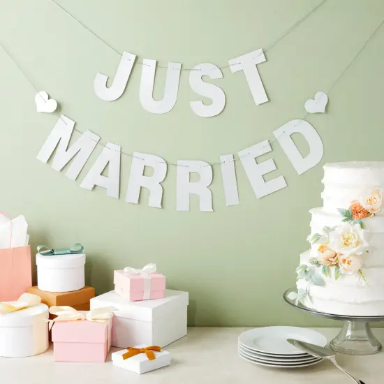 126 Pieces Make Your Own Banner Kit - DIY Banner with Silver Glitter Letters A-Z, Numbers 0-9, Hearts, Stars, and 3 Strings {3}