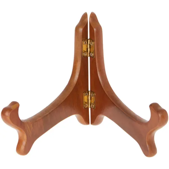 Bard's Hinged Walnut MDF Bowl Stand, 4.25" H x 6.25" W x 4.5" D (For 6" - 7" Bowls) {1}