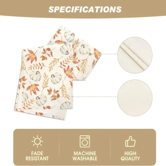 Orange Pumpkins Fall Maple Leaves Fall Table Runner,13x72 Inch {5}
