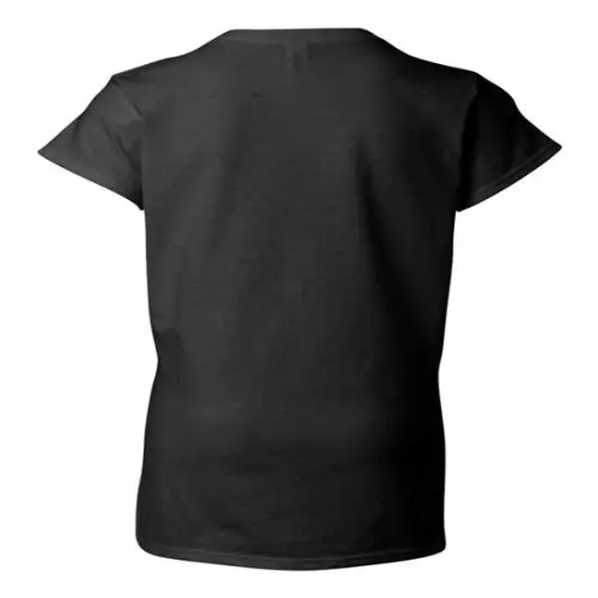 Gildan&reg; Softstyle Ladies Fit V-Neck Short Sleeve T-Shirt Black {2}