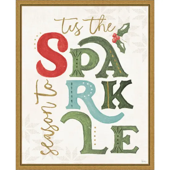 Elegant Holiday VI by Veronique Charron Framed Canvas Wall Art {1}