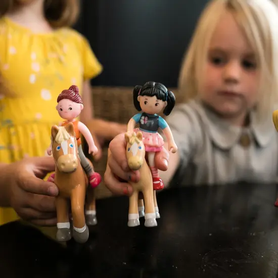 HABA Little Friends Foal Lissi - 3.75" Farm Animal Toy Horse Figure Multicolor {5}