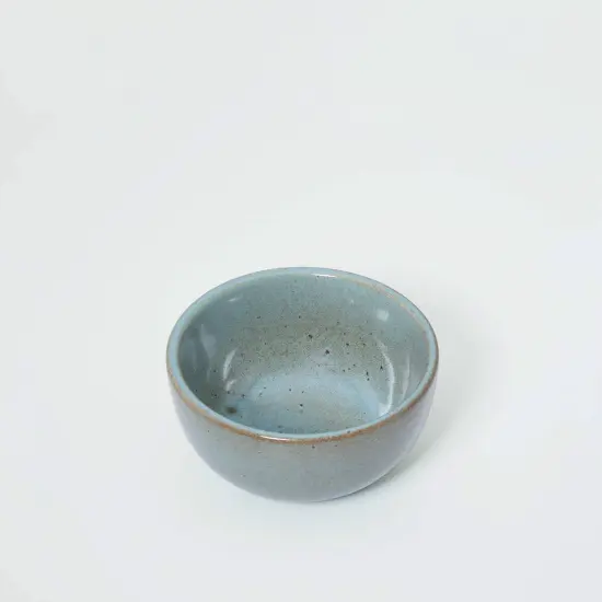 Aqua Rustic Ceramic Bowl-Handcrafted, Elegant & Durable Dining Piece-250ml {3}