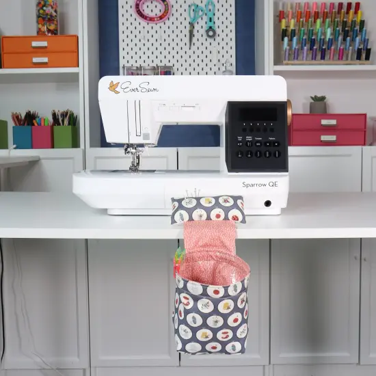 Crosscut Sewing Co.&reg; Pin Cushion & Thread Catcher Sewing Project Kit for Beginners with Fabric, Instructions and Video Hoops {4}