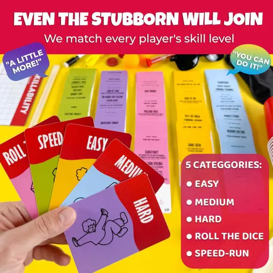 Challenge Game Set - 250 Cards with Fun Tasks for Family {5}