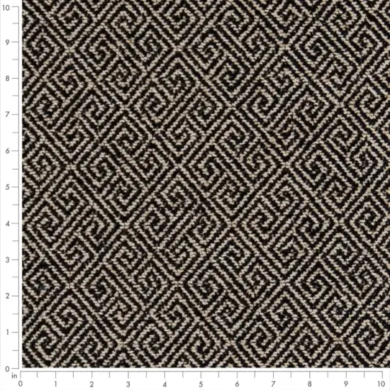 Greek Key Coal - Black Abstract & Geometric,Greek Key Upholstery Fabric 54 Inches" {2}