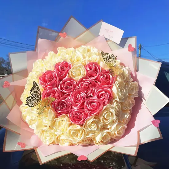 1-1/2 Inch (40mm) x 100 Yards Gold Wide Satin Ribbon Solid Fabric Ribbon for Gift Wrapping Chair Sash Valentine's Day Wedding Birthday Party Decoration Hair Floral Craft Sewing {1}