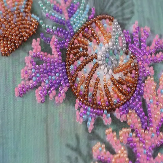 Bead Embroidery Kit - Wreath of shells {5}