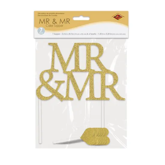 12 Pack Bulk Mr/Mr Wedding Cake Topper {2}