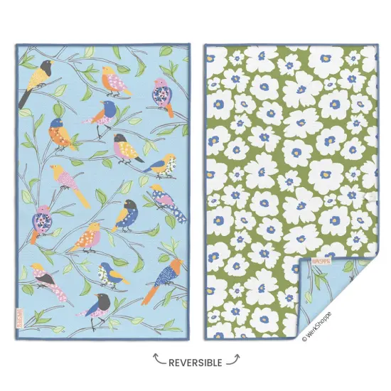 Floral Finch & Friends Microfiber Hand Towel {1}