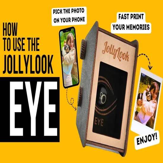 EYE: Vintage Instant Photo Printer for Smartphones | Eco-Friendly, No Battery Needed, Compatible with Instax Mini Film (Not Included) | Portable & Retro Printer for Fun Analog Memories {2}