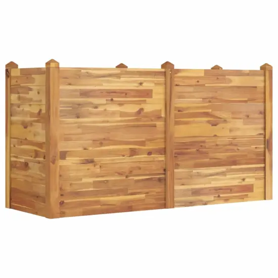 vidaXL Garden Raised Bed 63"x23.6"x33.1" Solid Wood Acacia {2}