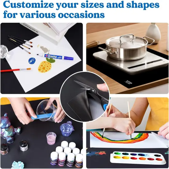 LET'S RESIN Extra Large Silicone Mat for Crafts,36''x24''Nonstick &Nonskid Heat-Resistant Silicone Crafts Mat, Easy Clean&Store Multipurpose Silicone Mat for Resin, DIY Art Crafts,Paint, Clay {5}