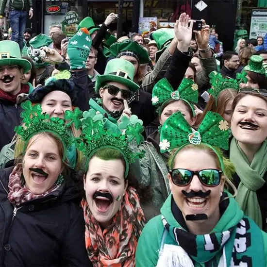 12 Pcs St. Patrick's Day Headbands Bulk, Green Shamrock Headwears For St. Patrick's Day Party Costume Accessories, Irish Party Decoration {4}