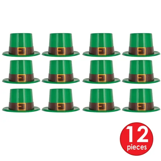25 Pack Bulk St. Patrick's Day Plastic Leprechaun Top Hat {6}